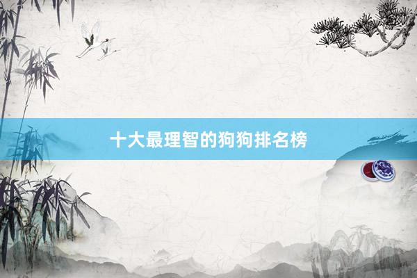 十大最理智的狗狗排名榜